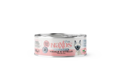 NAXOS CAT STERILIZED - wieprzowina i cielęcina - puszka dla kotów sterylizowanych 85g