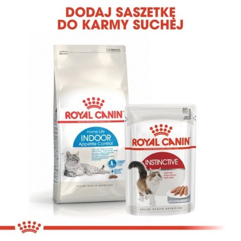 Royal Canin Indoor Appetite Control karma sucha dla kotów dorosłych przebywających w domu, domagających się jedzenia 400g