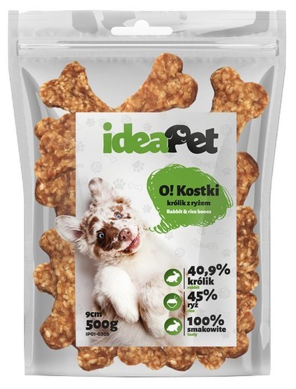 IdeaPet Kostki królik 9cm 500g