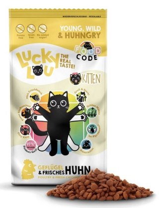 Lucky Lou Food Code Lifestage Kitten Drób & Kurczak 340g
