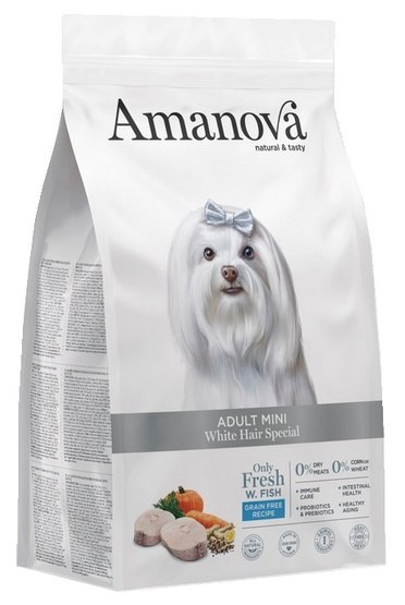 Amanova Dog Adult Mini White Hair Special 7kg