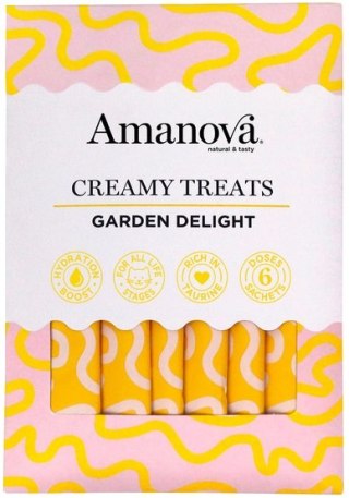 Amanova Cat Creamy Treats Garden Delight Chicken & Vegetables - kurczak i warzywa 6x15g