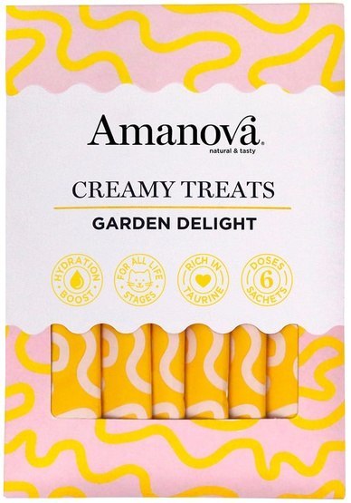 Amanova Cat Creamy Treats Garden Delight Chicken & Vegetables - kurczak i warzywa 6x15g