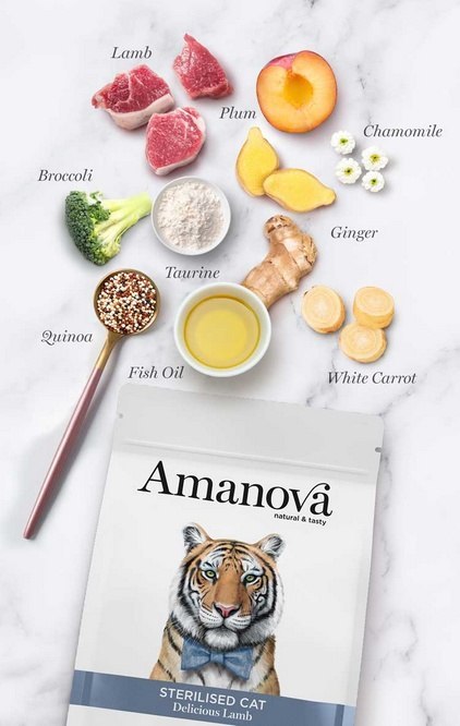 Amanova Cat Sterilised Delicious Lamb - jagnięcina 300g [termin ważności: 26.09.2026]