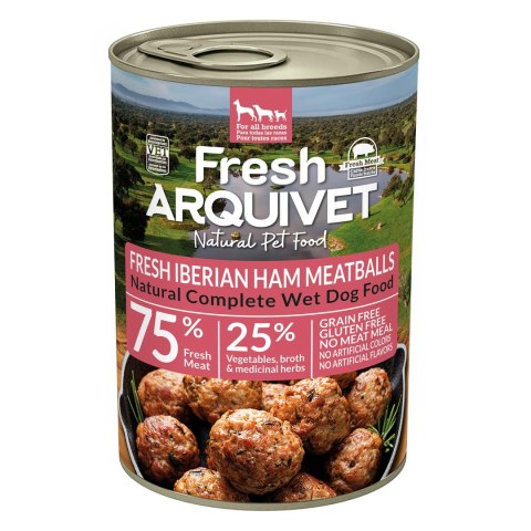 Arquivet Fresh klopsiki z szynką iberyjską, słodkimi ziemniakami i brokułami 6x400g