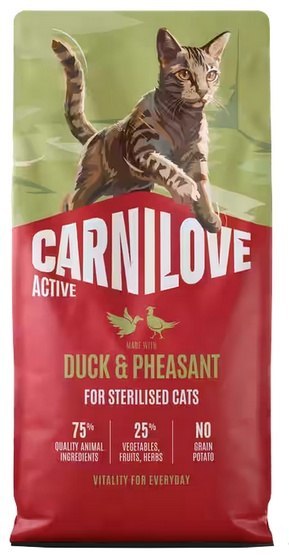 Carnilove Cat Active Duck & Pheasant Sterilised - kaczka i bażant 400g