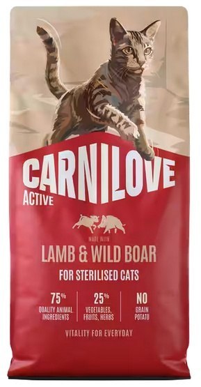 Carnilove Cat Active Lamb & Wild Boar Sterilised - jagnięcina i dzik 6kg