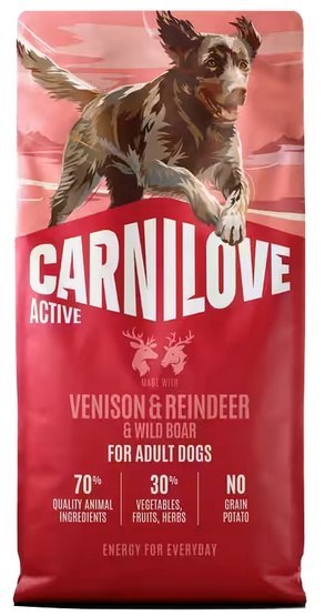Carnilove Dog Active Venison & Reindeer Adult - dziczyzna i renifer 1,5kg