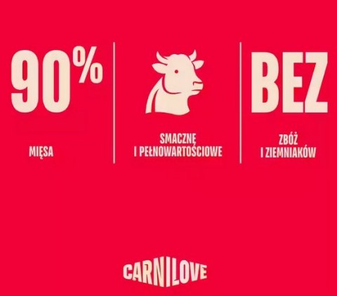 Carnilove Dog Jerky Beef Fillet - wołowina filet 100g