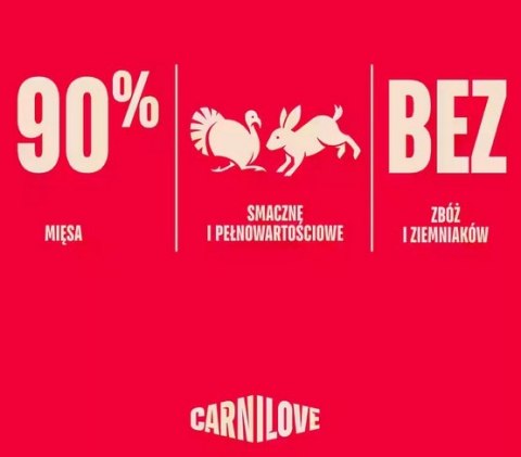Carnilove Dog Jerky Turkey & Rabbit - indyk i królik 100g
