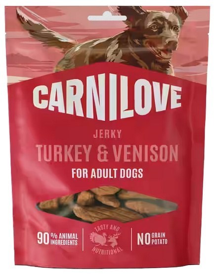 Carnilove Dog Jerky Turkey & Venison - indyk i dziczyzna 100g