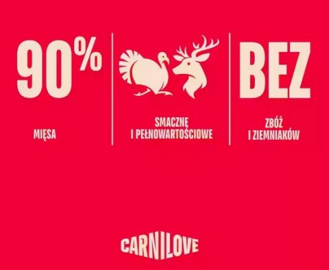 Carnilove Dog Jerky Turkey & Venison - indyk i dziczyzna 100g