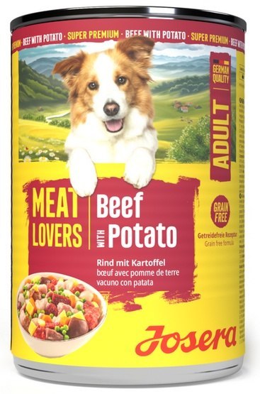 Josera Pies Meat Lovers Menu Wołowina z ziemniakami puszka 400g