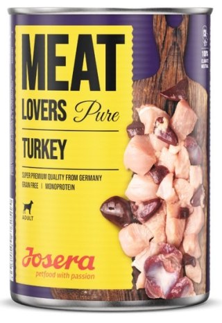 Josera Pies Meat Lovers Pure Indyk puszka 400g