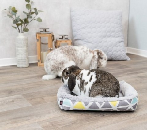 Trixie Legowisko Bunny dla królika i kawii domowej prostokątne 30x6x22cm szare