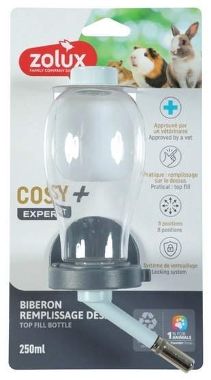 Zolux Poidełko dla gryzoni napełniane od góry Cosy 250ml niebieskie [206796]