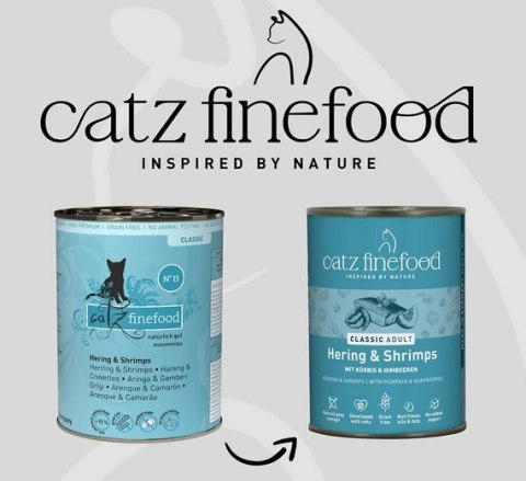 Catz Finefood Classic Śledź i Krewetki (N.13) puszka 400g