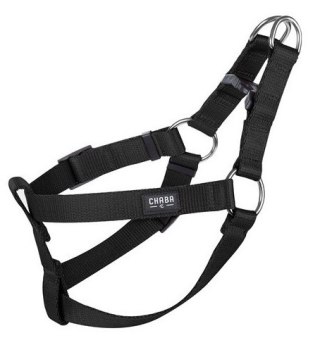 CHABA Szelki taśma regulowane nr 4 - obwód 70cm czarne