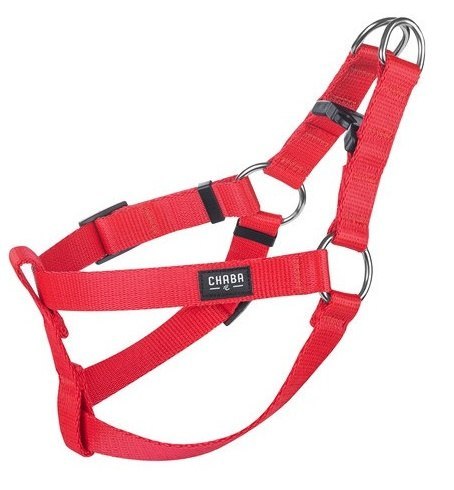 CHABA Szelki taśma regulowane nr 4 - obwód 70cm czerwone
