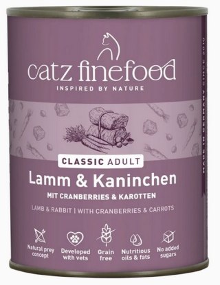 Catz Finefood Classic Jagnięcina i Królik (N.11) puszka 800g