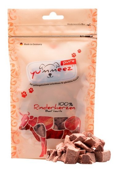 Yummeez Pure Liofilizowane Serca wołowe 35g